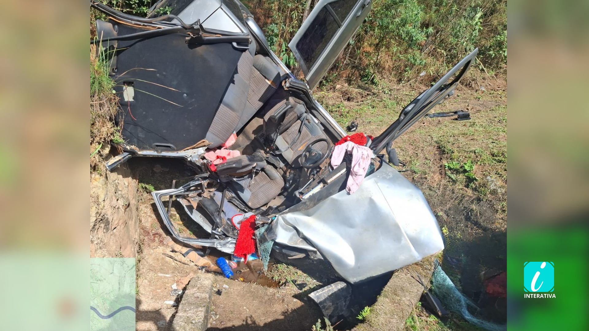 Capotamento na PR-364 deixa cinco feridos, sendo uma criança em estado grave