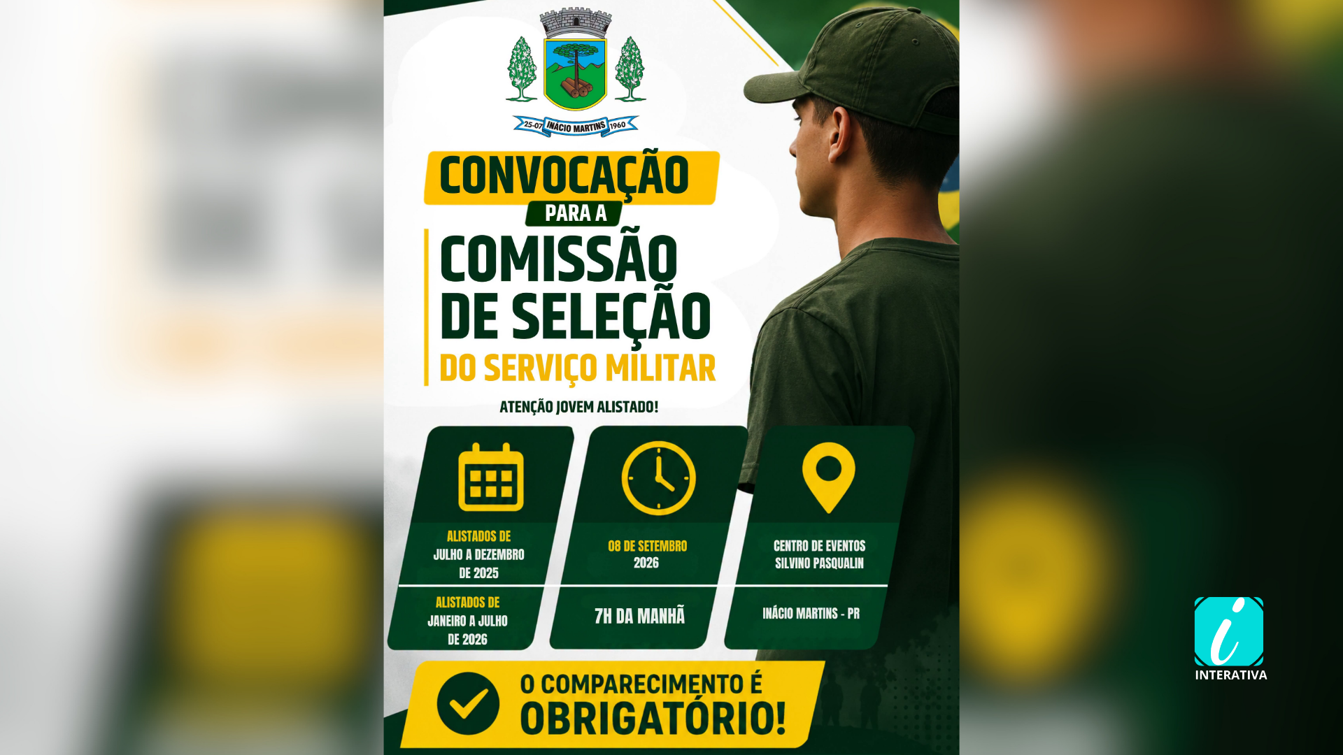 Jovens de Inácio Martins são convocados para Seleção Militar