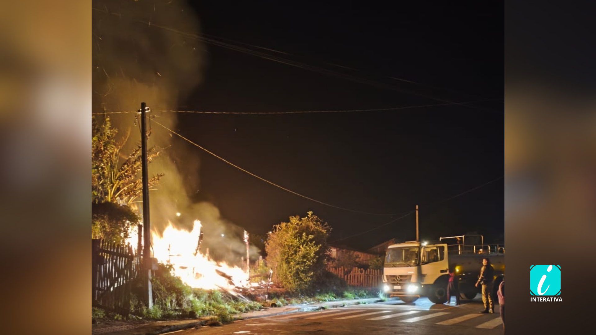 Homem morre após residência ser destruída por incêndio em Inácio Martins
