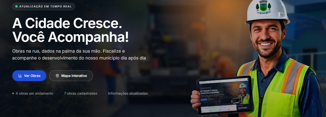 Prefeitura de Inácio Martins lança portal para acompanhamento de obras públicas em tempo real