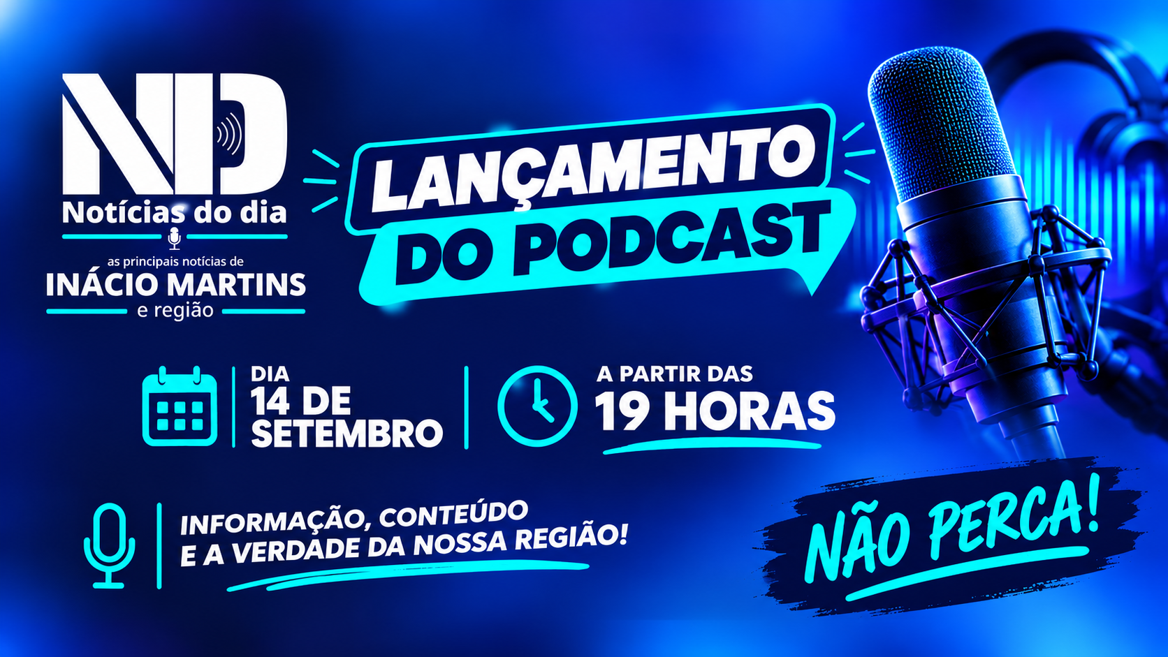 Interativa lança podcast diário com notícias de Inácio Martins e região